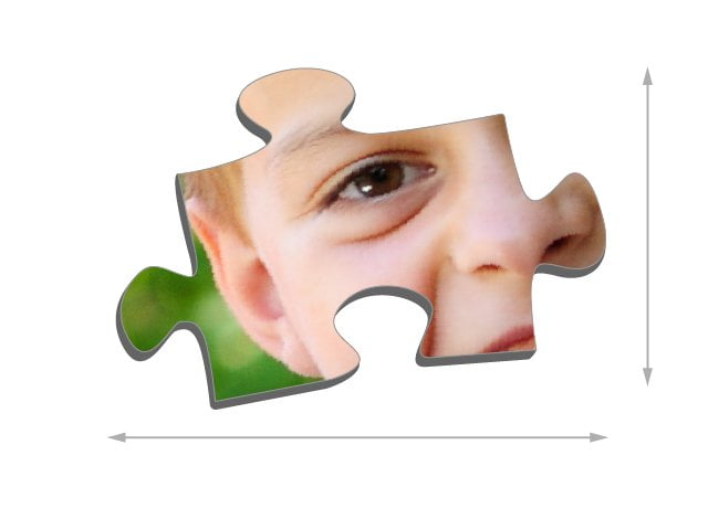 Afmeting puzzelstukjes