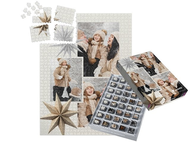 Puzzeldozen met foto('s)
