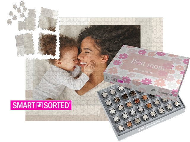SMART SORTED® - de verrassingspuzzel voor Moederdag - Puzzeldozen Sea of flowers