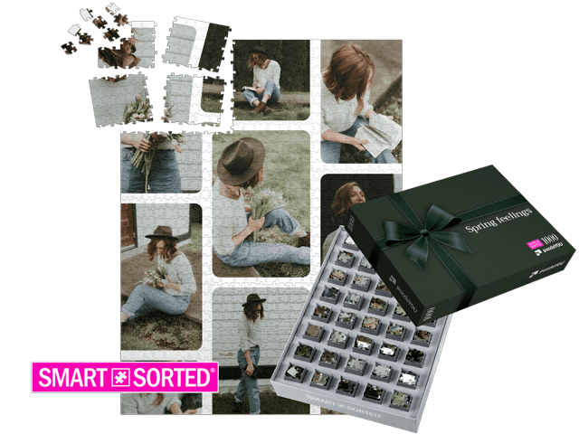 Puzzeldozen "Gift ribbon (green)"