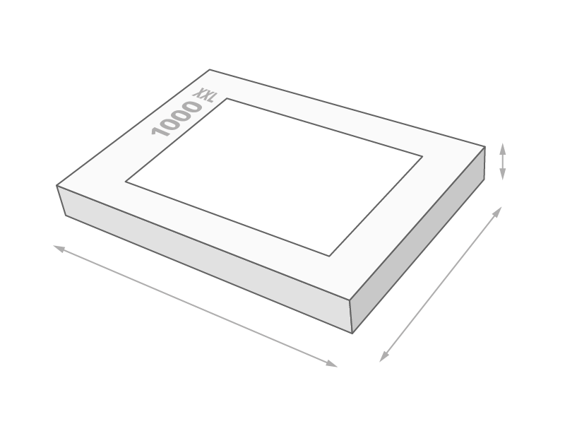 Afmeting puzzeldoos 1000 XXL stukjes