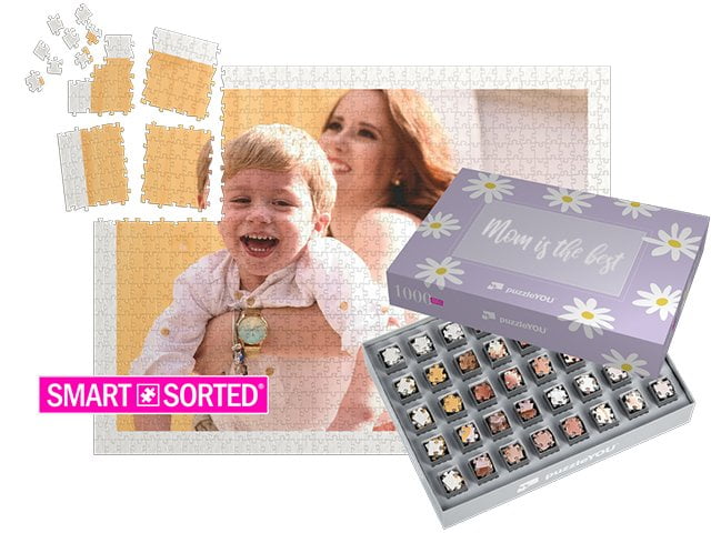 SMART SORTED® - de verrassingspuzzel voor Moederdag - Puzzeldozen Daisy Flowers
