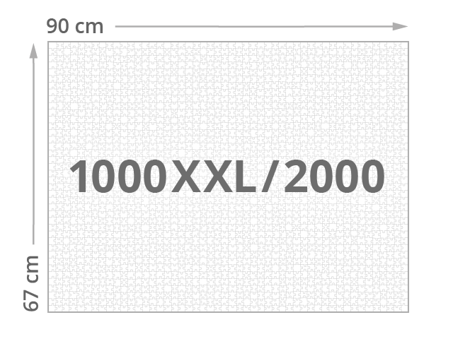 Afmeting 1000 XXL / 2000 stukjes